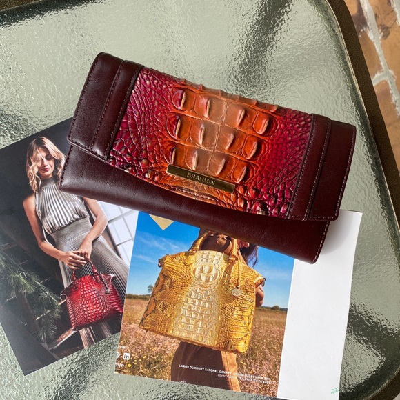 brahmin sunset ombre wallet